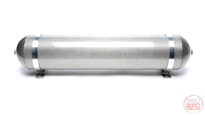 Tanque de aire sin soldadura 19 litros / tanque de aire de plata con chapa de carbono genuino